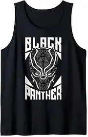 [Marvel] Avengers Black Panther Geometric Helmet Tank Top