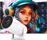Mini Projector 5G WiFi6 Bluetooth 5.0 Android 11 4K 1080P 180°Rotatable Outdoor