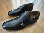 Allen Edmonds Pierce Monk Strap Cap Toe Oxford - Black Leather - Men's 11