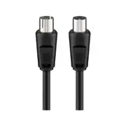 Goobay Antenna Cable (<70 dB) (M/F) for TVs/Receivers/Radios - Black