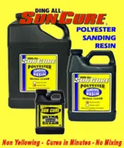 Ding All SunCure Polyester Sanding Resin Surfboard Repair Build Fiber Glass Sun