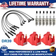 Ignition Coil + 6 Spark Plug + Wireset For Chevrolet Impala MonteCarlo DR39 3.8L (for: Chevrolet)