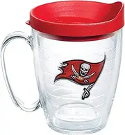 Tervis NFL Tampa Bay Buccaneers Insulated Tumbler, 16oz Mug - Tritan, Logo - Clear