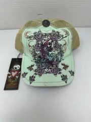 Y2K DON ED HARDY Mesh Snapback Trucker Cap Hat Koi Fish Brand New W/ Tags