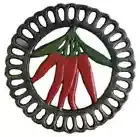 Cast Iron Trivet Chili Work Top Saver Kitchenware Gifts Serving Heat Mat Stand