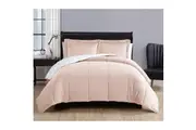 3 Piece Micro Mink Comforter Set Apricot Queen