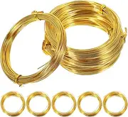 LUOZZY 10 Rolls Garden Bonsai Tree Wire Aluminum Bonsai Wires Bonsai Tree Training Wires DIY Crafts Party Favors - Golden