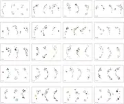 20 Sheets Cartoon Small Flower Temporary Tattoo Set Earrings Stickers