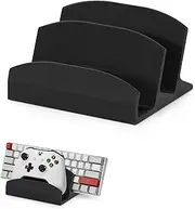 BRAINWAVZ Desktop Keyboard & Game Controller Holder Stand, Suitable for Small & Large Keyboards and Controllers for PS5, Xbox Series X, Xbox One, PS4, Switch, PC, Gamepads & More (DK04)