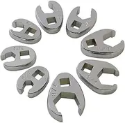 Sunex 9708 3/8-Inch Drive Fractional Crowfoot Flare Nut Wrench Set, 3/8-Inch - 7/8-Inch, Fully Polished, 8-Piece