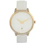 Rip Curl Womens LOLA SLIM LEATHER SURF WATCH A3033G Gold White Rrp $179.9 SALE