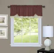 Window Darcy Curtain Valance Marsala & Tan - 58 Inch Width 14 Inch Length 1.5...
