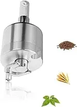 Compact Metal Powder Grinder Hand Mill with Glass Bottle for Spices, Herbs, and More, Easy Grip, Durable Design, Precision Grinding, Home Kitchen Essential, Gift Ready