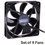 Phobya G-Silent 120mm 1600 RPM PC Computer Case Fans - 9 Fan Set