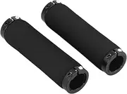 Totority 1Pair Rubber Mountain Bike Handlebar Grips Ergonomic Shock Absorbing Design for Comfortable Riding Black Bike Handle Grips for Minimizing Fatigue and Enhancing Control