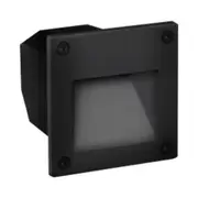 Square Step Light Open Face Black Aluminium 3000K - VBLWL-101A-4-3K