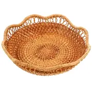Woven Wicker Basket Closets Storage Basket Rattan Storage Bin Wicker Food Tray
