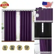Versatile Blackout Curtains with Grommet Top - Elegant Fabric Drapes 62"W x 84"L