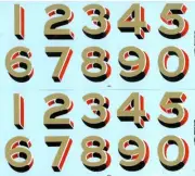 5" LNER/GNR Numbers 1.1/8" high