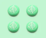 4Pcs Leaf Type Switch Thumb Stick Grip Cap Joystick Cover For Nintend Switch or Switch Lite Console-Green Leaf