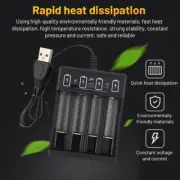 Universal USB Battery Charger 100%Fast Charger for AA AAA Rechargeable Batteries