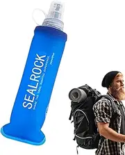 Foldable Water Bottles, Compact Soft Flask Running Water Bottle, 9.06x2.76 Inches Tpu Folding Travel Hydration Bottle for Hiking, Cycling and Outdoor Sports