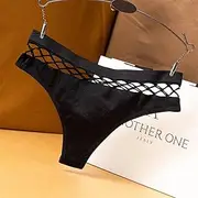 [FARZAH] Women Panties Female Underwear 3PCS/Set Sexy G-String Thongs Cotton Women Panties Hollow Out Slip Femme Plus Size S-XXL Underwear for Women Female Lingerie Underpants(Black 1pc,S)