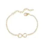 Veile Studios Simple Link Chain Bracelet With Gigantic Infinity Charm Women Jewe