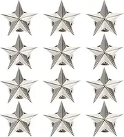 [WOFASHPURET] Pentagram Badge Five Pointed Star Pin Rhinestone Safety Pins Bonnet Police Badge Holders Charm Beads Star Badge Badges Bulk Pins Lapel Pin Man Cap Board Bi Golden Zinc Alloy