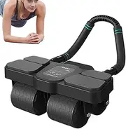 AB Roller with Elbow Support, AB Wheel Roller for Core Training | Auto Rebound AB Roller Wheel with 4 Elbow Supports,Core Trainer, Muscle Strengthening Training Equipment
