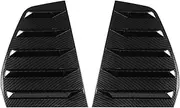 Carbon Fiber Look 2X Car Side Quarter Rear Window Louver Vent Cover Trim Compatible for VW Compatible for Golf 6 MK6 GTI R 2010-2014