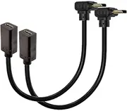USB C to Micro USB Cable, 90 Degree USB Type C (USB-C) Male to Micro USB Female Adapter Converter Charging Cable(2.0 version data with power supply) (90 Degree TypeC M to Micro F)2PCS (V8F-CMUP, 25CM)