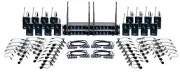 Vocopro DIGITALPLAY16 16 Channel Uhf Wireless Headset & Lapel Mic System With