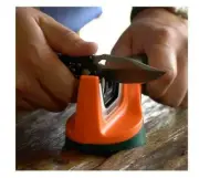 AccuSharp Pull Through Sharpener Orange Knife Diamond Honed Tungsten/Ceramic Rod