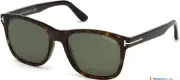Tom Ford FT0595 Eric 02 52N Shiny Dark Havana/Green Square Men's Sunglasses