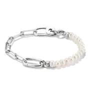 Buy Connect Charm Bracelet Paperclip with Pearls Silver by Thomas Sabo online - THOMAS SABO Australia