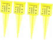 Yardwe Plastic Rain Gauge Set of 5 Rainfall Meter Measuring Cup for Garden Lawn Home