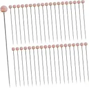 jojofuny 200pcs Flower Pearl Pins Colored Ball Head Locating Pins for Wedding Bouquets Embroidery DIY Crafts and Decoration with Case for