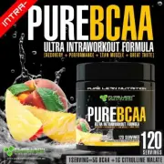 PURE BCAA INTRA WORKOUT 120 SERVES PEACH MANGO BRANCH CHAIN AMINO ACIDS RECOVERY