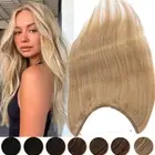 Wire in Human Hair Extensions 100% Remy One Piece Hidden Headband Clip in Weft