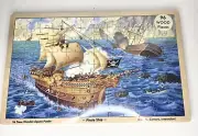 MELISSA & DOUG LIGHTS CAMERA INTERACTION 96 PC WOOD JIGSAW PUZZLE "PIRATE SHIP"