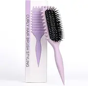 Curl Defining Brush,Curl Define Styling Brush for Curly Hair Wet, Shaping & Defining Curls for Women (Purple)