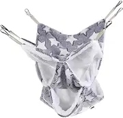 PERSELOSO Ferrets Hamsters Hanging Hammock Bed Comfortable Sleep Sack for Small Animals for Pet Cages Fun for Sugar Gliders Other Pets Grey