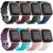Watch Band for Fitbit Versa Lite / Fitbit Versa 2 /Fitbit Versa / Fitbit Versa SE Modern Buckle Silicone Wrist Strap Sport band