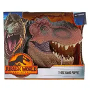 Jurassic World T-Rex Dinosaur Hand Puppet Soft Rubber Toy for Kids Ages 3+