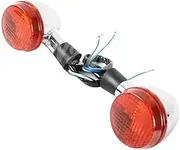 Front Rear Turning Indicator Lights 11V Motorcycle Front Rear Lamp Turn Signals Indicator Blinker Light E13, for Shadow 400 750 VT750 04-07 Motorcycle Turn Signal Lights(BLACK 2pc Front Indica