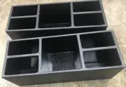 restaurant Condiment Caddy Lot Of 2 9x3.5x3.5 New Black