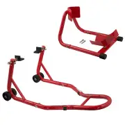 Front Rear Motorbike paddock Stand Adjustable 4 weels universal