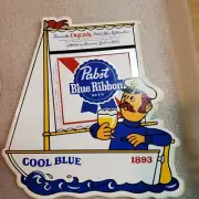 Pabst Cool Blue Guy Sailing NOS Original Excellent Condition!!