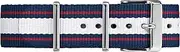 Timex Watch Bands TW7C06900GZ 20mm Double-Layered Nylon Strap Nylon Multi-Color Watch Strap, Blue/White/Red Nylon, Modern